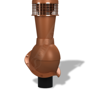 Кровільний вентиляційний вихід Wirplast Perfekta T 53 з механічним вентилятором 150 мм Коричневий 8017 Мідно-коричневий 8004