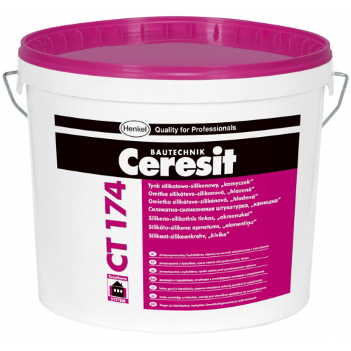 Ceresit CT-174 Штукатурка силікат-силіконова (барашок), 25 кг Фракція — 1,5 мм