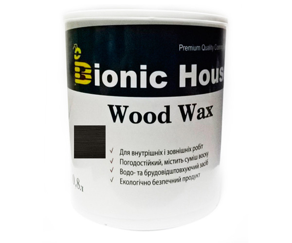 Фарба для дерева WOOD WAX Bionic-House 0,8 л Чорне дерево А120
