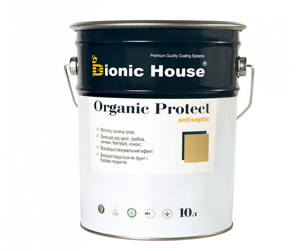 Антисептик для дерева ORGANIC PROTECT Bionic-House 10 л Безбарвний