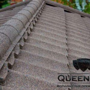 Композитна металочерепиця QueenTile Стандарт Кава (6-ти Таловий лист)