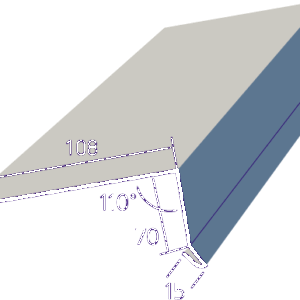 Карнизна планка оцинкована 0,5 мм — крапельник для плоских покрівель
