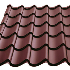 Металочерепиця Економ PE 0,4 мм коричнева Металіка — Monterrey Plus ЗD зріз, Китай