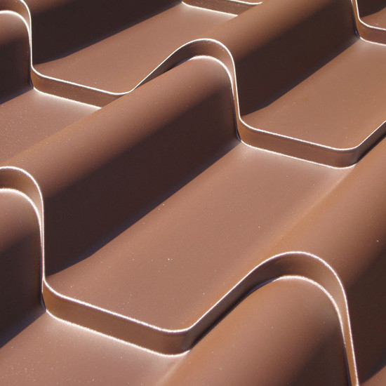 Металочерепиця "Ruukki Armorium" Rough matt ⁇ 0.5 mm ⁇ RR 887 ⁇ коричневий ⁇