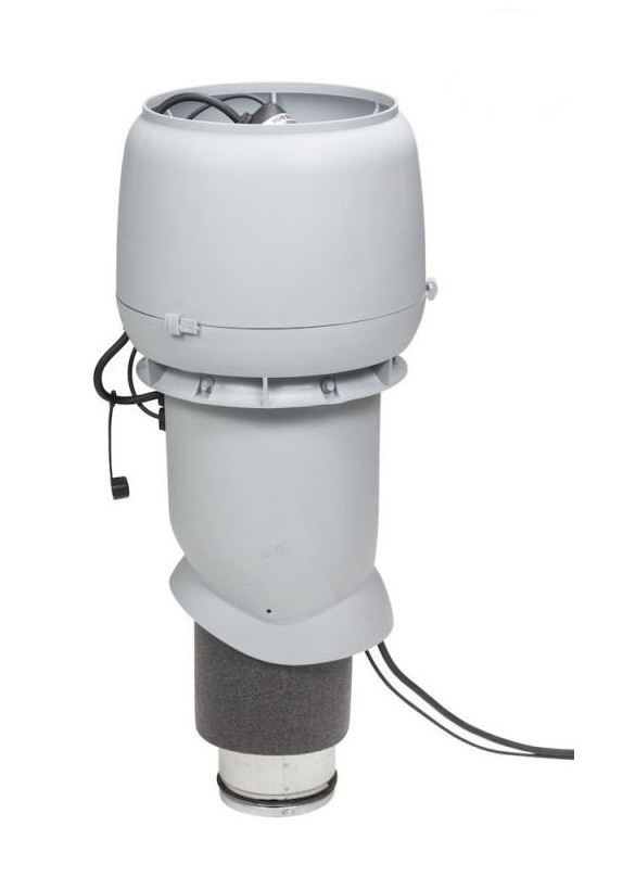 Кровільний вентилятор VIPLE із шумопоглиначем E190Р/125/700 Світло-сірий