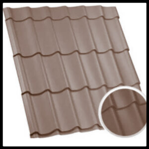 Преміум.Металочерепиця Арсенал РЕМА RAL 8019 0,5 мм.