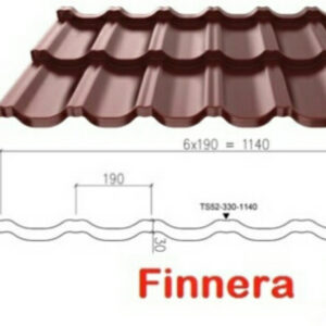 Модульна черепиця RUUKKI Finerra, purex RR 750, 0,52 мм. Finmetal