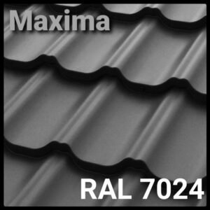 Металочерепиця RAL 7024 MAXIMA 0,5 мм, PEMA