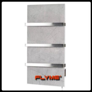 Керамічний полотенцесушитель Flyme 600T (3R) з трьома ручками, сірий мармур