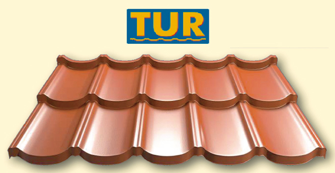 Металочерепиця модульна TUR ® / Ral 8017 / 0,5 mm / Purmat / Польща / TM Прушинськи / 0,805 м2