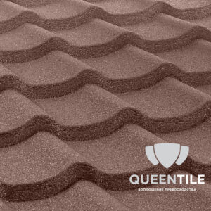 Композитна черепиця QueenTile Standard Coffee 3-тайловий