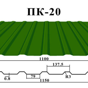 Профільований настил Китай 0.43 мм