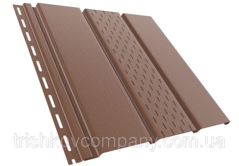 Сайдинг софіт Asko коричневий (перфорована панель)