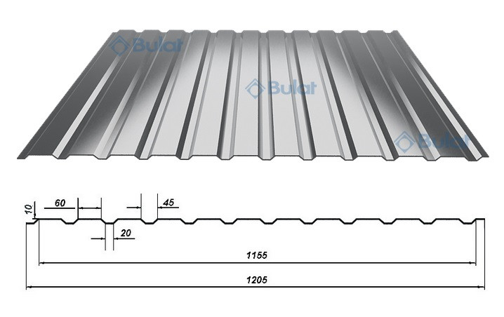 Профнастил С-10 / RAL 5010 / ArselorMittal / Poland