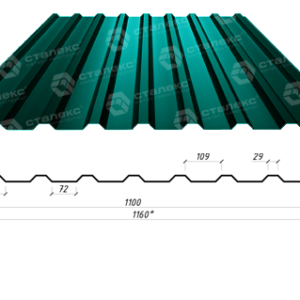 Профнастил С-18 RAL 6005 (зелений) PE 0.45 мм АВ металгруп