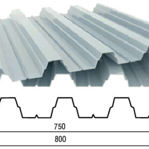 Профнастил Несучий Оцинкований Н - 75 0,8 мм (802/750)