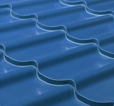 Черепиця металева синя RAL 5005, Арсенал економклас 0,45 мм Китай