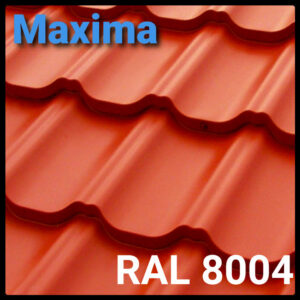 Металочерепиця RAL 8004 MAXIMA 0,45 мм PEMA — Optima Steel