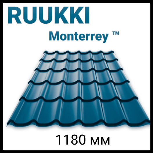 Ruukki Монтеррей 0,5 мм | RR 35 | синя РЕ |