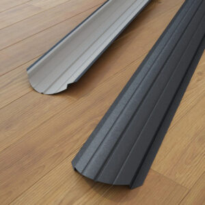 Металевий штакетник 0,5 мм напівкруглий Ral 7024 ( Двосторонній матовий)