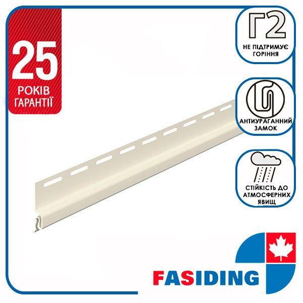 Планка FaSiding WoodHouse "стартова" "Біла" 3.05м