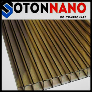 SOTON — полікарбонат стільниковий 10 мм бронзовий листок (2,1 м х 6 м)
