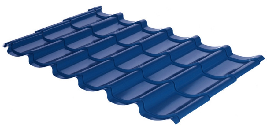 Металочерепиця Мегасіті RAL 5005 (синя) 0,45 MINI метал Китай