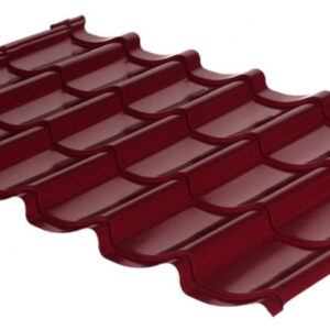 Металочерепиця Rauni RAL 3005 (бордова) PE 0,45 Mini