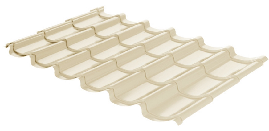 Металочерепиця Rauni RAL 1015 (бежева) PE 0,45 Mini